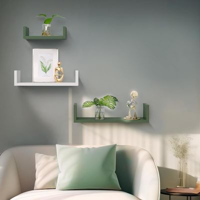 애완동물 케이지 벽 보관 장치 책상 세트 3 개의 목재 부동 선반