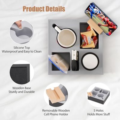 실리콘 목조 소파 캐디 조직기 방수 소파 자동차 주문을 받아