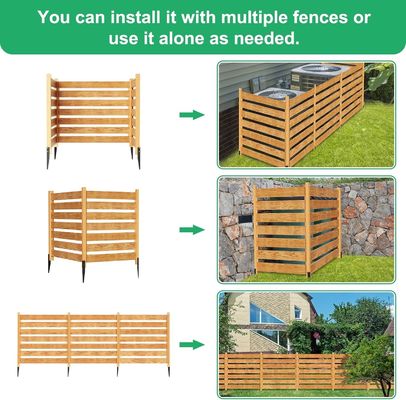 금속 스틸 3 패널 개인 정보 보호 스크린 에어컨에 대한 울타리 패널 사용자 지정 로고