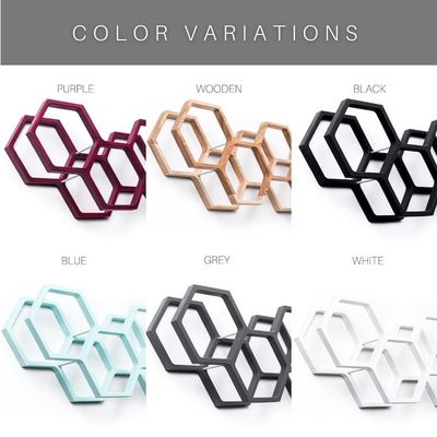 목조 화장실 롤 랙과 벽 장착 조직 저장 선반 꿀집 디자인