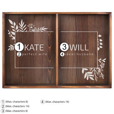 기념일 및 결혼식 선물에 맞춤형 나무 상자 매트 라미네이션 인쇄 처리