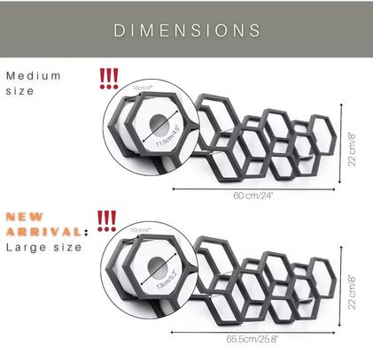 목조 화장실 롤 랙과 벽 장착 조직 저장 선반 꿀집 디자인