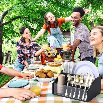 부엌 카운터 및 라킹 플레이트 분배 장치에 대한 유연한 용기 캐디 조직기