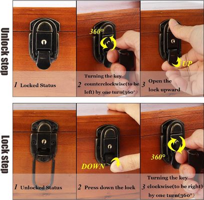 템퍼 커스터마이즈한 장식용 수공예 대형 목재 상자 9.3X7.6X4.5 인치 커스터마이즈 주문