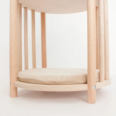 기능 공간 절약 단단한 나무 고양이 둥지 2 층 고양이 가구 나무 고양이 집 동굴 침대