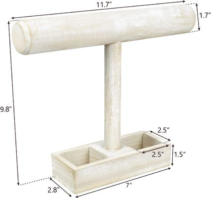 주방 2칸짜리 저장 트레이와 함께 목재 T-바스 보석 전시 스탠드