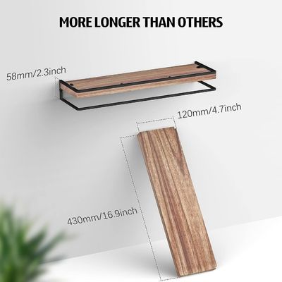 2 개의 럭틱 목재 벽 보관실 실내용 가구용 부동 선반