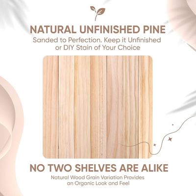 2개의 촌촌 농사용 목재 부동 선반 16 x 6.5 x 1.75 인치 현대 디자인