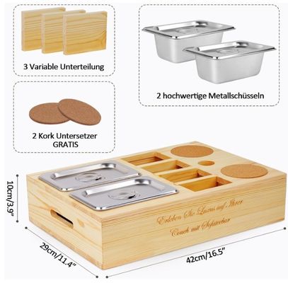 사용자 지정 로고 목재 소파 트레이 음료 수납기 휴지 뚜?? 및 저장 부고