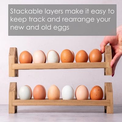 목재 계란 카튼 트레이 농장 부엌을 위한 손으로 만든 대나무 또는 사용자 정의 목재 계란 보관기