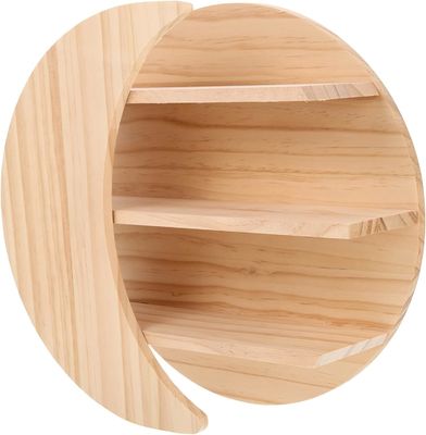 목조 달 벽 장착 수 floating shelves 지속가능한 저장 솔루션