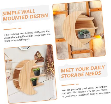 목조 달 벽 장착 수 floating shelves 지속가능한 저장 솔루션