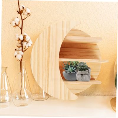 목조 달 벽 장착 수 floating shelves 지속가능한 저장 솔루션