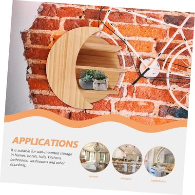 목조 달 벽 장착 수 floating shelves 지속가능한 저장 솔루션