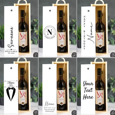 사용자 지정 주문 받아 레이저 조각 된 나무 와인 상자