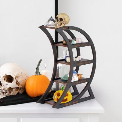 아파트 목재 크리스탈 디스플레이 선반 홀더 달 주방에 장식 선반