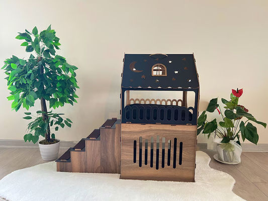 현대 고양이 가구 고양이 및 작은 동물을위한 맞춤형 모양의 목조 토끼 집