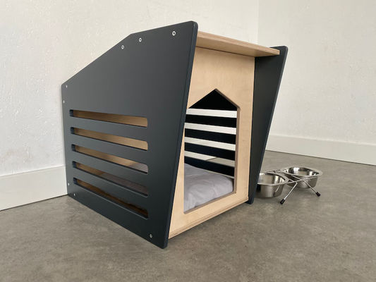 현대적인 목조 벽에 장착된 고양이 둥지 접이식 실내 애완 동물 집