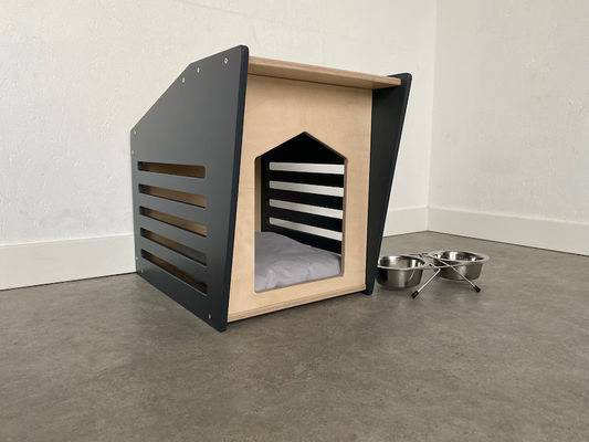 현대적인 목조 벽에 장착된 고양이 둥지 접이식 실내 애완 동물 집