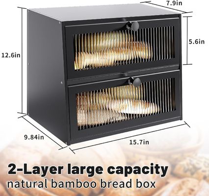 손으로 만든 큰 나무 농장 빵 상자