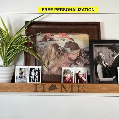 목재 집 장식 촌락 스타일 고형 목재 부동 선반 사용자 정의 옵션