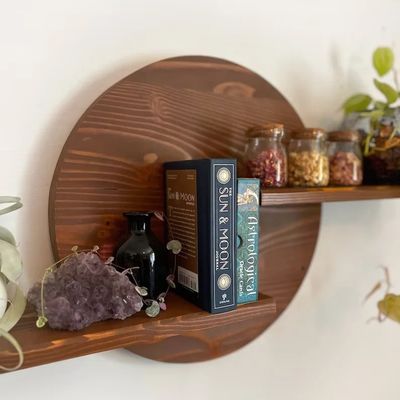 나무 벽 셰프 부동 프레임 크리스탈 디스플레이 플랜트 서드 라이닝룸 디스플레이