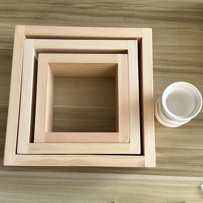 3pcs 솔리드 소나무 나무 벽 선반 세트 흰색 세라믹 플랜터 손으로 만든 홈 오피스 장식