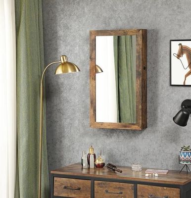 환경 벽 / 문에 장착 된 보석 옷장 전체 길이 거울과 6 LED