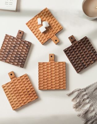 체리 목재 반열 커피 컵 홀더를위한 고형 목재 창조적인 단열 매트