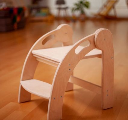 맞춤형 로고 어린이용 목재 발자국 폴더블 유아 발자국 몬테소리 디자인