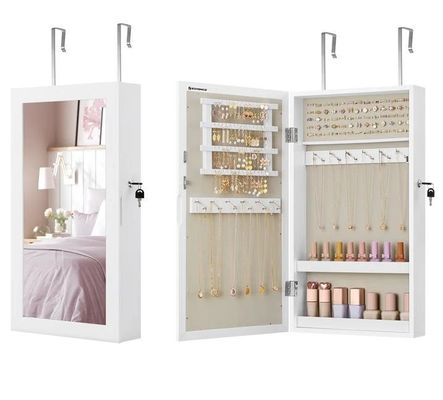 맞춤 서비스 흰색 보석 6 개의 드로거와 단단한 목재 구조와 함께 옷장