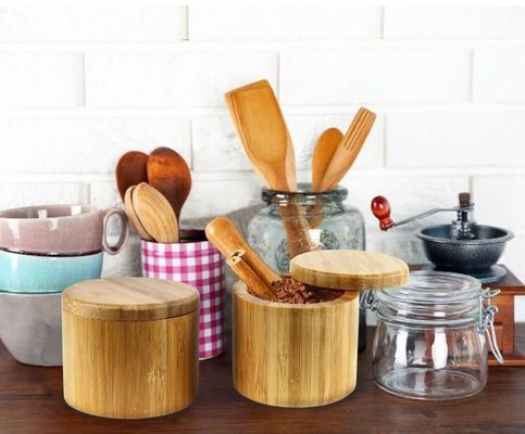 야채 뚜?? 이 있는 120ml 유리 향신료 상자 자연적이고 공간을 절약하는 저장 솔루션