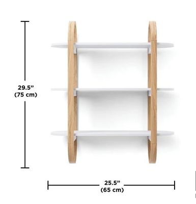 식실 디스플레이에서 벽 장식용 흰색 자연 떠있는 매달린 선반
