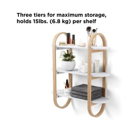 식실 디스플레이에서 벽 장식용 흰색 자연 떠있는 매달린 선반