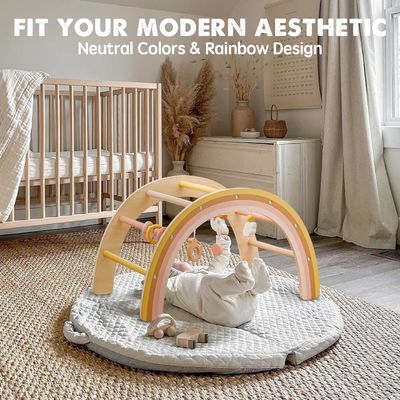 유니섹스 목재 놀이 체육관 아기 0-5 개월 귀하의 요청에 따라 목재 아기 장난감