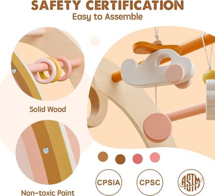 유니섹스 목재 놀이 체육관 아기 0-5 개월 귀하의 요청에 따라 목재 아기 장난감