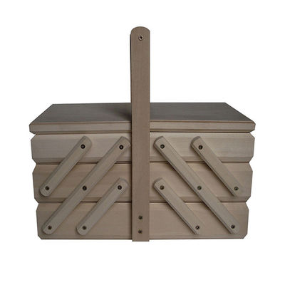 꿰매기 키트 상자 자연 색상 보관 목조 수공 조정 5일 맞춤 소나무