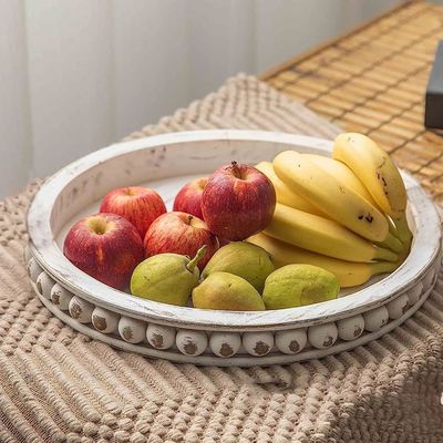 맞춤형 목재 장식 트레이에 진주 흰색 디자인 무료 샘플 제공