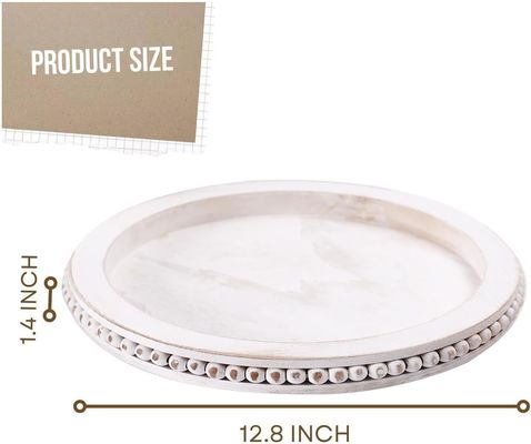 맞춤형 목재 장식 트레이에 진주 흰색 디자인 무료 샘플 제공