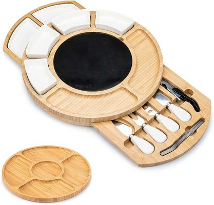 직사각형 대나무 치즈 플래터 및 칼 세트 상업 구매자 선물 상점