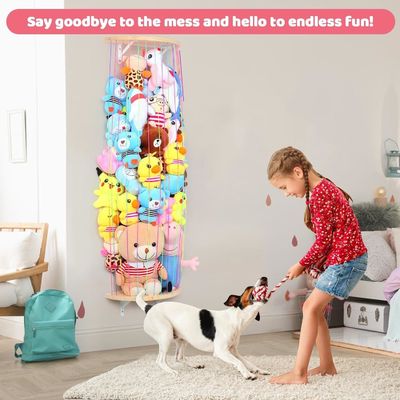 목재 반 원형 디자인 벽에 매달린 펄시 장난감 조직기