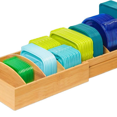 목재 대나무 확장 가능한 13-27 "음식 저장 컨테이너 주방 OEM 식사용 조직기