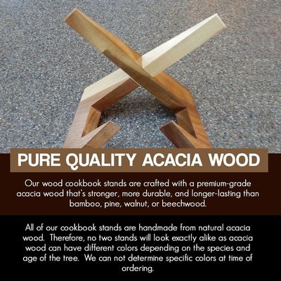 부엌에 편리한 책 보관기 조정 가능한 아카시아 요리 책 서판 사용자 정의 크기