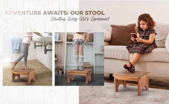 202405 중용 휴대용 목재 계단 발판