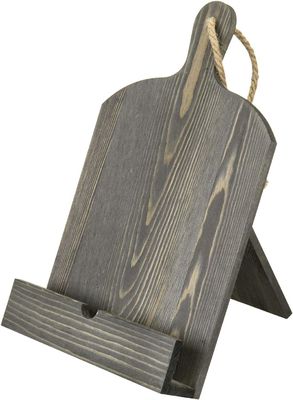 시골 목재 스타일 레시피 책 보관기