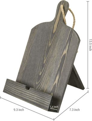 시골 목재 스타일 레시피 책 보관기