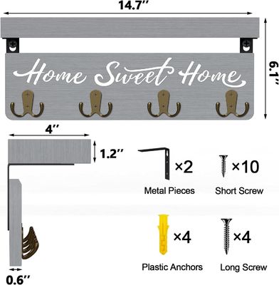 맞춤형 모양의 목재 키 홀더 벽 장착 키 핸더