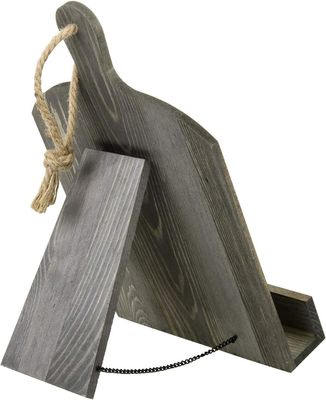 시골 목재 스타일 레시피 책 보관기