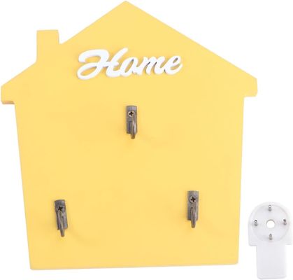 입구 자연 나무 색의 목재 톱니가 있는 진흙실 메일 홀더와 키 래크