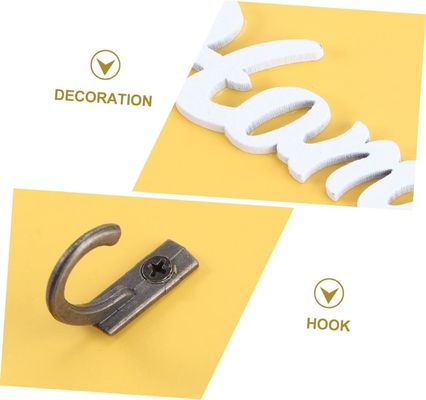 입구 자연 나무 색의 목재 톱니가 있는 진흙실 메일 홀더와 키 래크